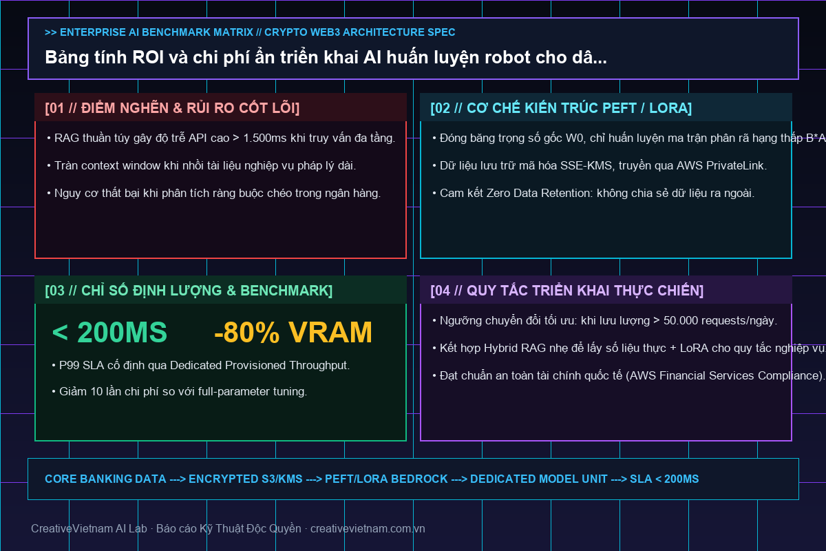 Bảng tính ROI và chi phí ẩn triển khai AI huấn luyện robot cho dây chuyền sản xuất - Infographic & Key Takeaways