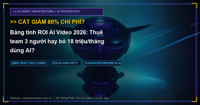 Bảng tính ROI AI Video 2026: Thuê team 3 người hay bỏ 18 triệu/tháng dùng AI?