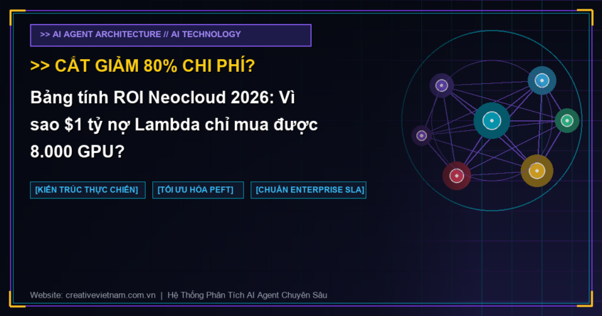 Bảng tính ROI Neocloud 2026: Vì sao $1 tỷ nợ Lambda chỉ mua được 8.000 GPU?