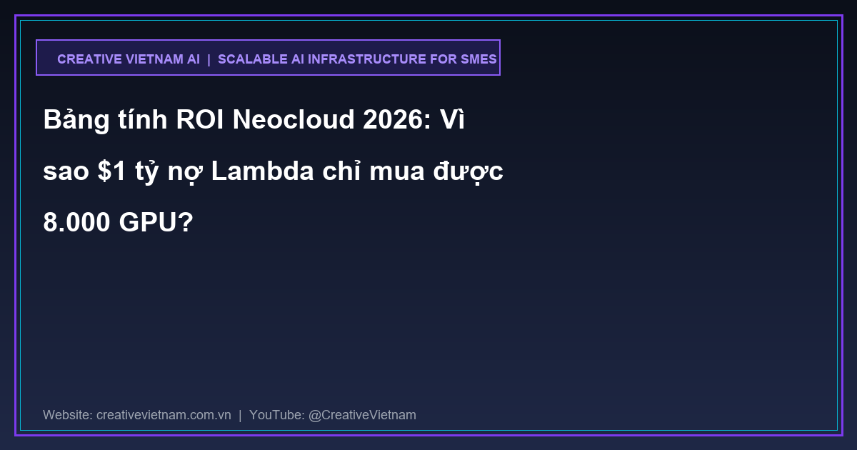 Bảng tính ROI Neocloud 2026: Vì sao $1 tỷ nợ Lambda chỉ mua được 8.000 GPU?