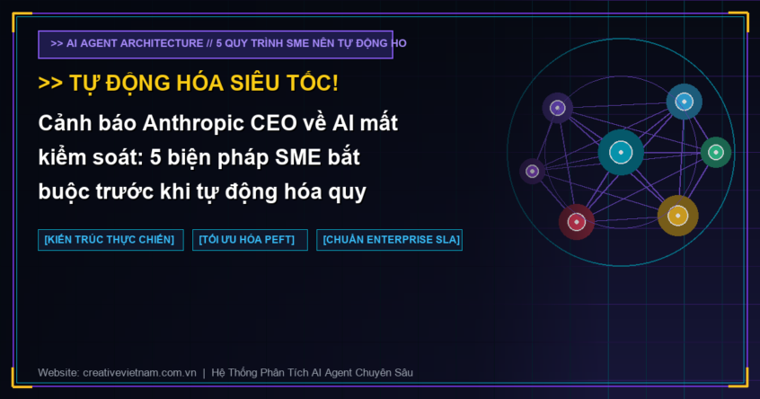Cảnh báo Anthropic CEO về AI mất kiểm soát: 5 biện pháp SME bắt buộc trước khi tự động hóa quy trình