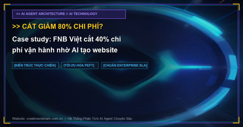 Case study: FNB Việt cắt 40% chi phí vận hành nhờ AI tạo website