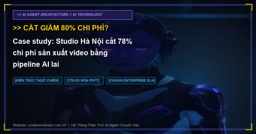 Case study: Studio Hà Nội cắt 78% chi phí sản xuất video bằng pipeline AI lai