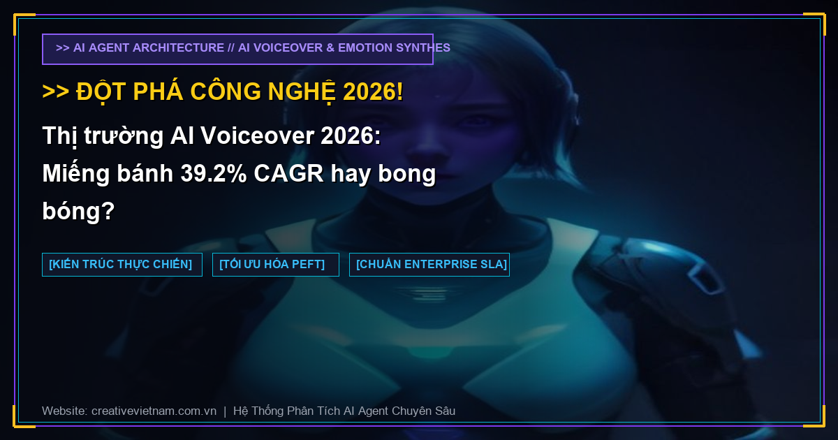 Thị trường AI Voiceover 2026: Miếng bánh 39.2% CAGR hay bong bóng?