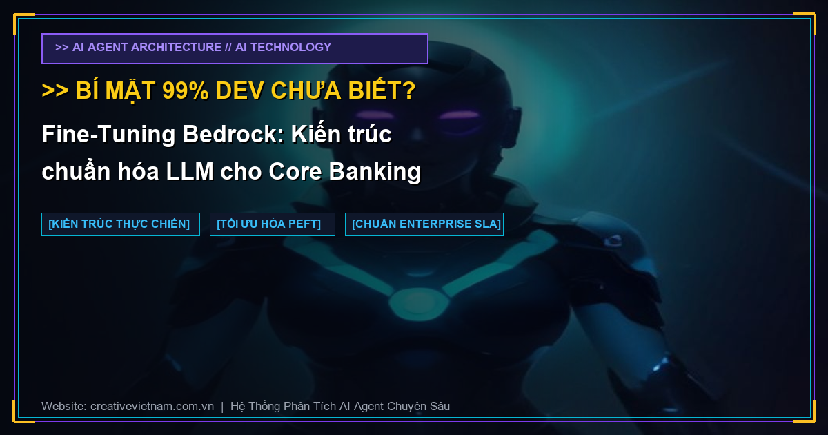 Fine-Tuning Bedrock: Kiến trúc chuẩn hóa LLM cho Core Banking Fine-Tuning Bedrock: Kiến trúc chuẩn hóa LLM cho Core Banking