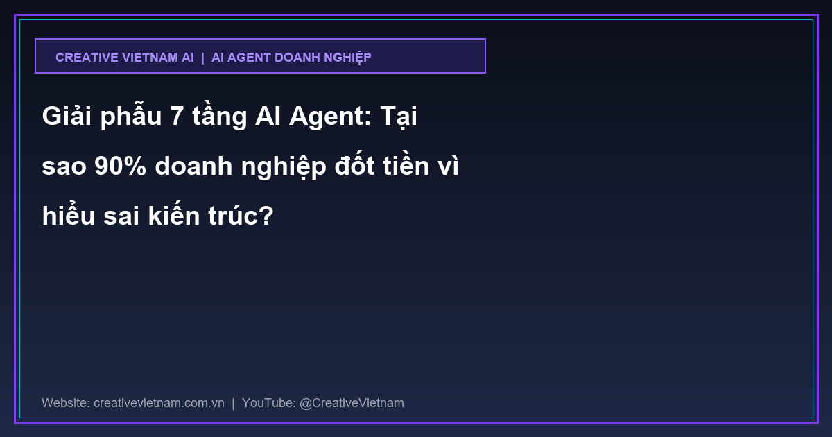 Giải phẫu 7 tầng AI Agent: Tại sao 90% doanh nghiệp đốt tiền vì hiểu sai kiến trúc?