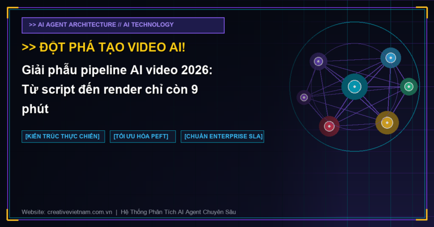 Giải phẫu pipeline AI video 2026: Từ script đến render chỉ còn 9 phút