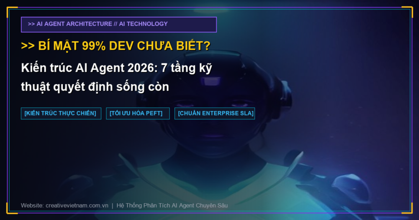 Kiến trúc AI Agent 2026: 7 tầng kỹ thuật quyết định sống còn