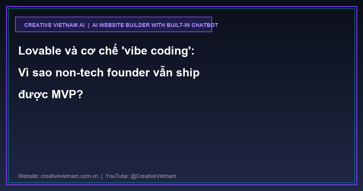 Lovable và cơ chế 'vibe coding': Vì sao non-tech founder vẫn ship được MVP?