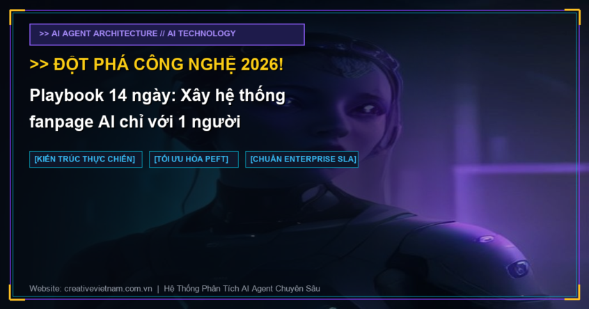 Playbook 14 ngày: Xây hệ thống fanpage AI chỉ với 1 người