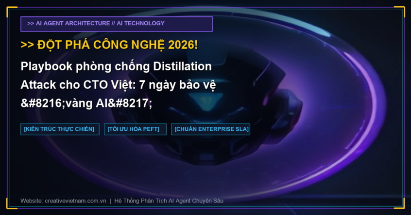 Playbook phòng chống Distillation Attack cho CTO Việt: 7 ngày bảo vệ ‘vàng AI’