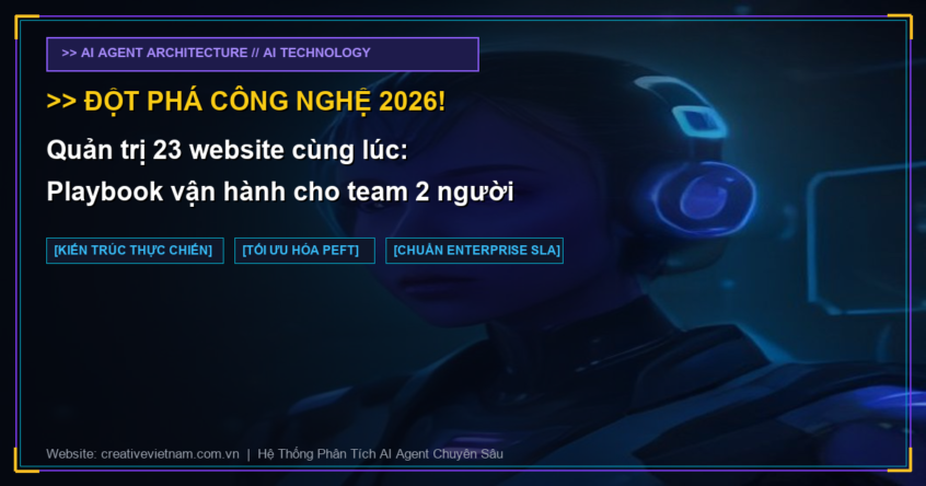 Quản trị 23 website cùng lúc: Playbook vận hành cho team 2 người