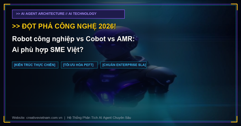 Robot công nghiệp vs Cobot vs AMR: Ai phù hợp SME Việt?
