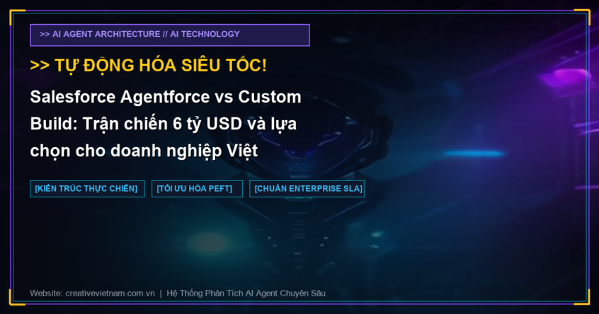 Salesforce Agentforce vs Custom Build: Trận chiến 6 tỷ USD và lựa chọn cho doanh nghiệp Việt