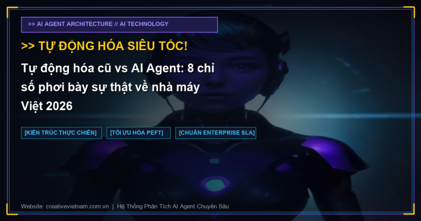 Tự động hóa cũ vs AI Agent: 8 chỉ số phơi bày sự thật về nhà máy Việt 2026