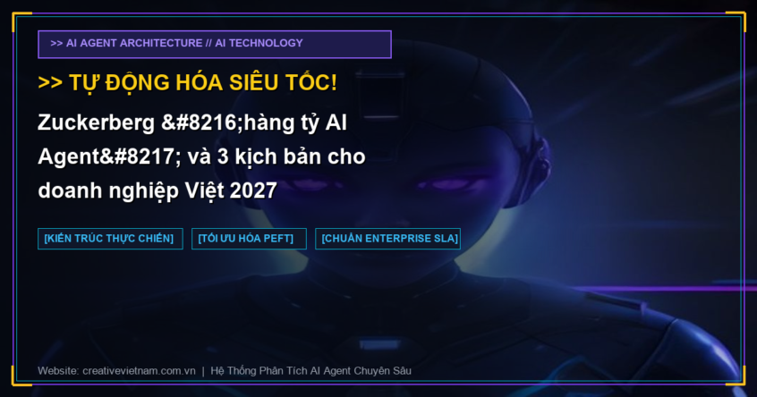 Zuckerberg ‘hàng tỷ AI Agent’ và 3 kịch bản cho doanh nghiệp Việt 2027
